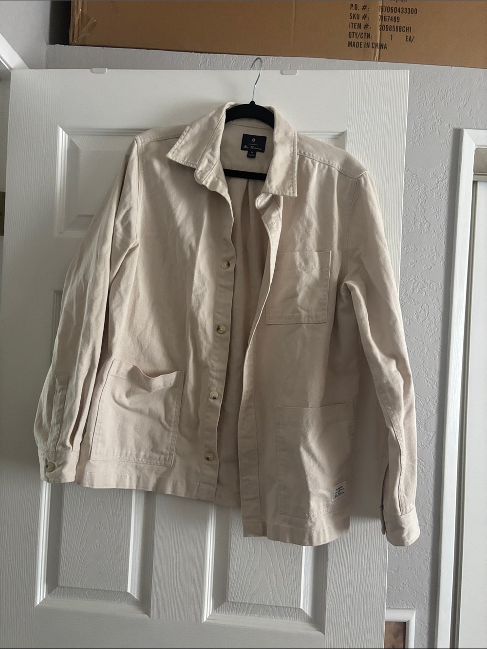 Ben Sherman Cream Lightweight Shirt Jacket
